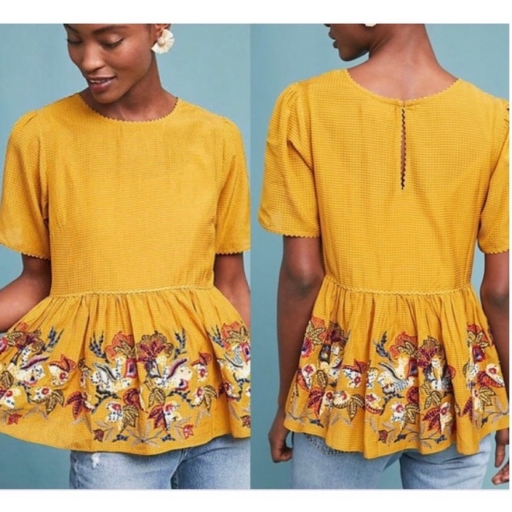 Anthropologie beaded blouse